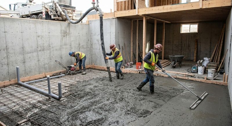Basement Concrete Installation in Vermontville, MI