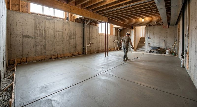 Basement Slab Installation in Battle Creek, MI
