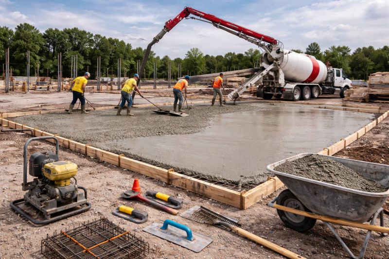 Commercial Slab Installation in Vicksburg, MI