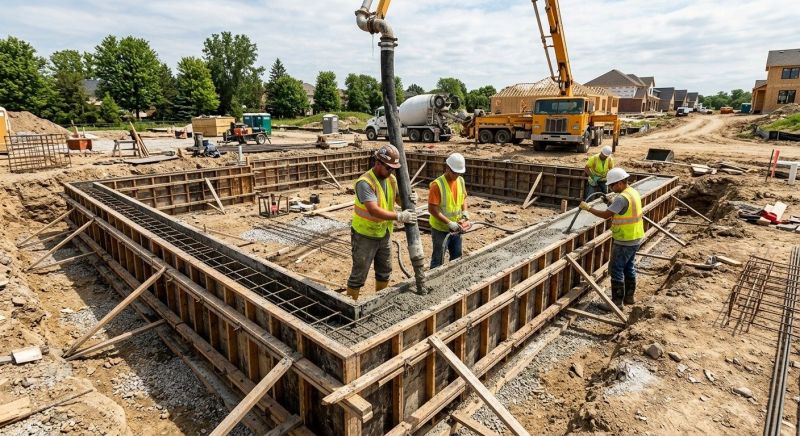 Foundation Wall Pouring in Richland, MI