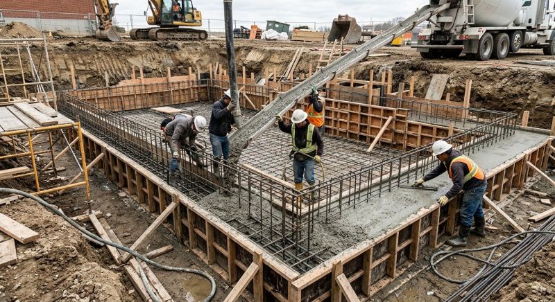Basement Concrete Pouring